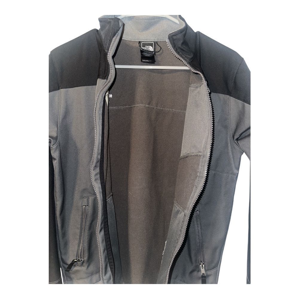 North Face Boys Gray/Black Soft Shell Fleece Lined Jacket, Large 14/16 - Picture 4 of 6